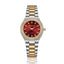 Bonaier Diamond Watch for Women – Red Dial – Two Tone