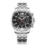 MEGIR 2068 Black dial Silver Chain chronograph watch