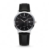 Emerald Heritage Edition ES-9112 Black Dial Black Leather Men's Watch
