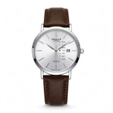 Emerald Heritage Edition ES-9113 White Dial Brown Leather Men's Watch