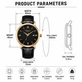 Emerald Classic Dream ES-2027 Black Dial Gold-Tone Men's Watch