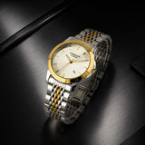 Emerald Infinity ES-9005 White Dial Two-Tone Bracelet Men's Watch