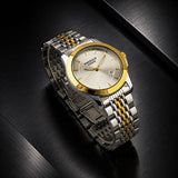 Emerald Infinity ES-9005 White Dial Two-Tone Bracelet Men's Watch
