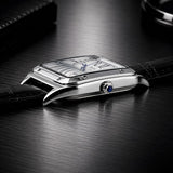 Emerald Santos ES-2029 White dial Black Leather Men's watch