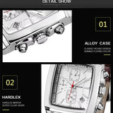 MEGIR 2028W black dial Brown leather chronograph watch (Copy)