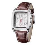 MEGIR 2028W black dial Brown leather chronograph watch (Copy)
