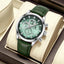 Time Craft TC-1613GR Chronograph Green Dial Green Strap Watch