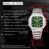PAGANI DESIGN 2025 New Square Men's Watches Luxury Quartz Watch