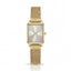 Sunlifex Women's Vintage Square Watch – Gold Mesh Strap