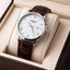 Emerald Classic Pearl ES-9001 White Dial Brown Leather Men's Watch - Emerald Watches