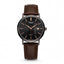 Emerald Heritage Edition ES-9112 Black Dial Brown Leather Men's Watch