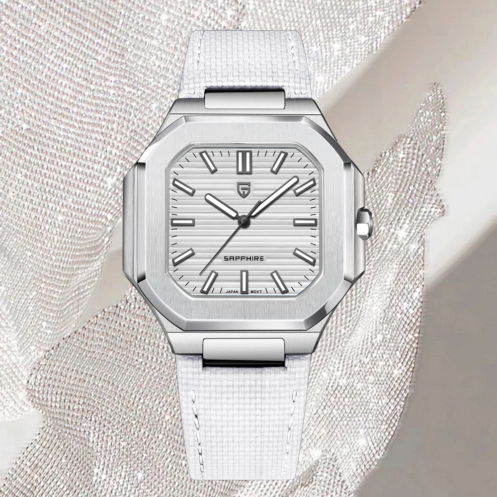 PAGANI DESIGN 2025 New Square Men's Watches Luxury Quartz Watch