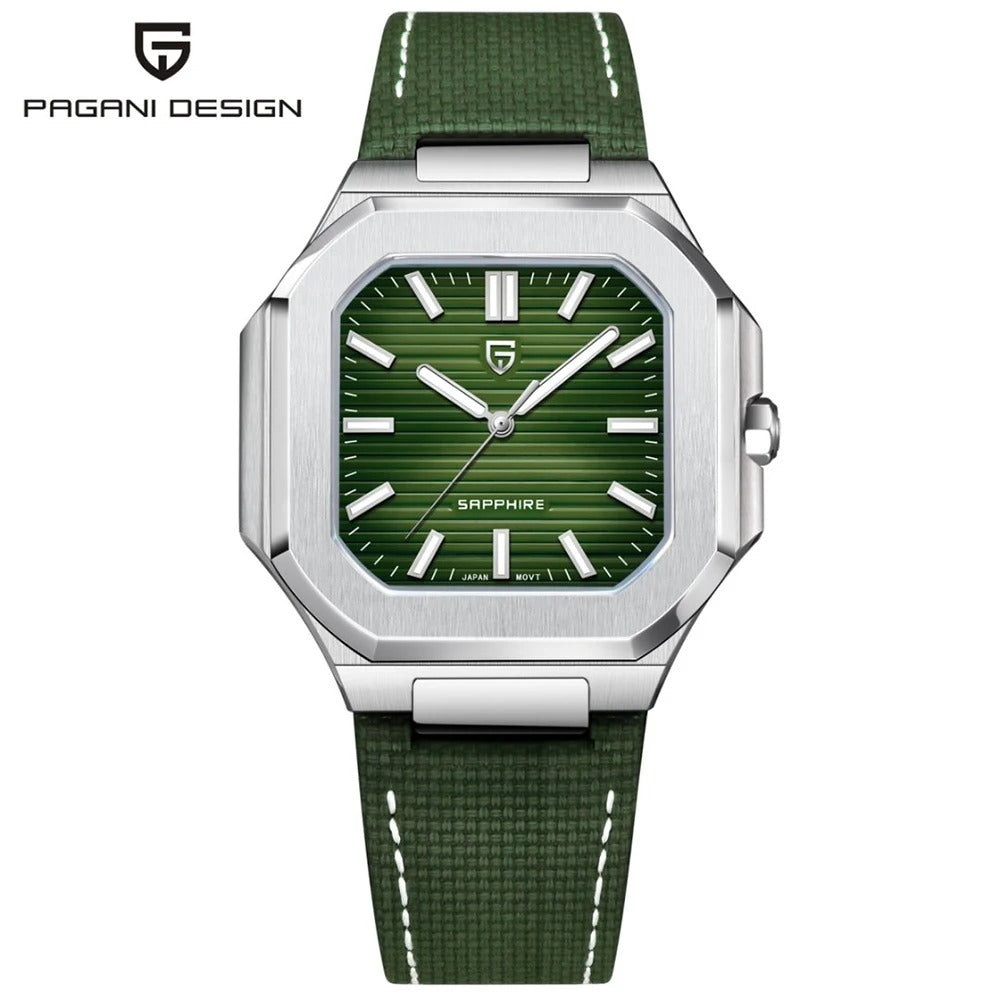 PAGANI DESIGN 2025 New Square Men's Watches Luxury Quartz Watch