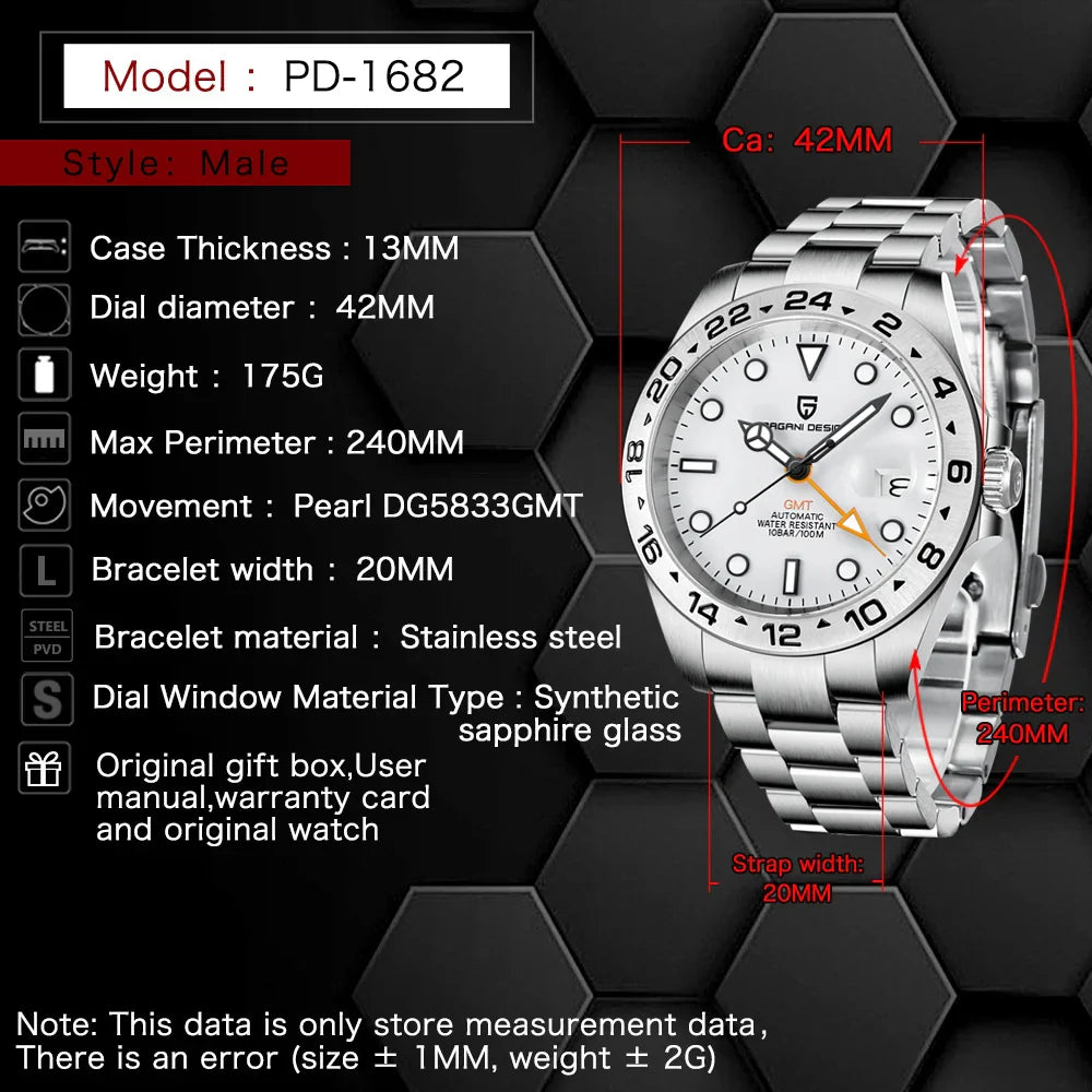 Pagani Design Gmt Automatic Men'S watch