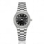 Bonaier Diamond Watch for Women – Black Dial-Silver Chain