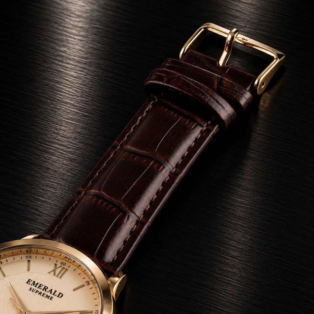 Emerald Classic Nectar-ES-9003 Gold Dial Gold-Tone Men's Watch