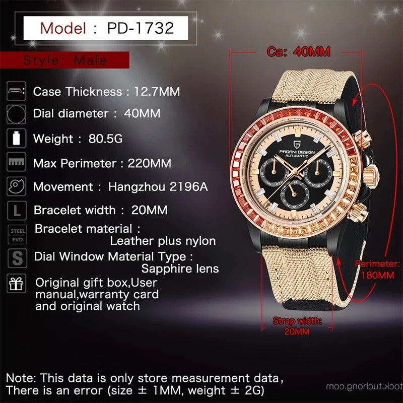Pagani Design daytona rainbow Men's Watch