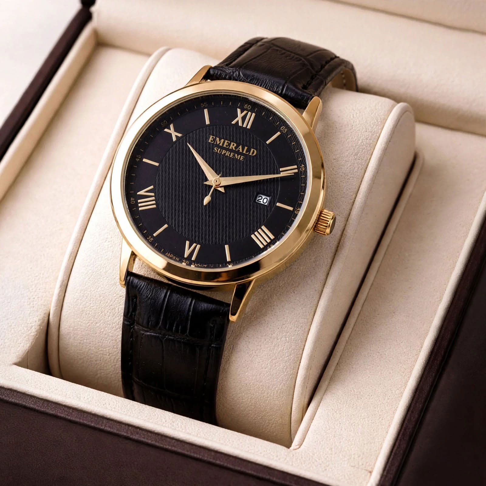 Emerald Classic Dream ES-2027 Black Dial Gold-Tone Men's Watch Secondary image