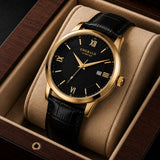 Emerald Classic Dream ES-2027 Black Dial Gold-Tone Men's Watch