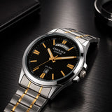 Emerald Edge ES-9008 Black Dial Two-Tone Bracelet Men's Watch