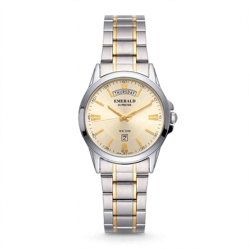 Emerald Edge ES-9006 Champagne Dial Two-Tone Bracelet Men's Watch Main image