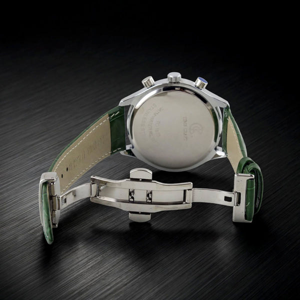 Time Craft TC-1613GR Chronograph Green Dial Green Strap Watch