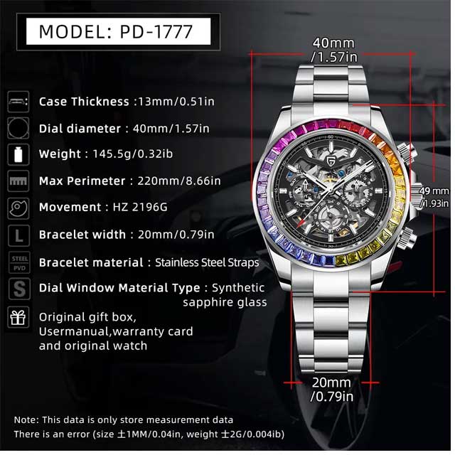 Pagani Design Rainbow Men's Watch