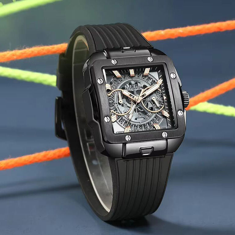 MEGIR 2228 Silicone Strap chronograph watch