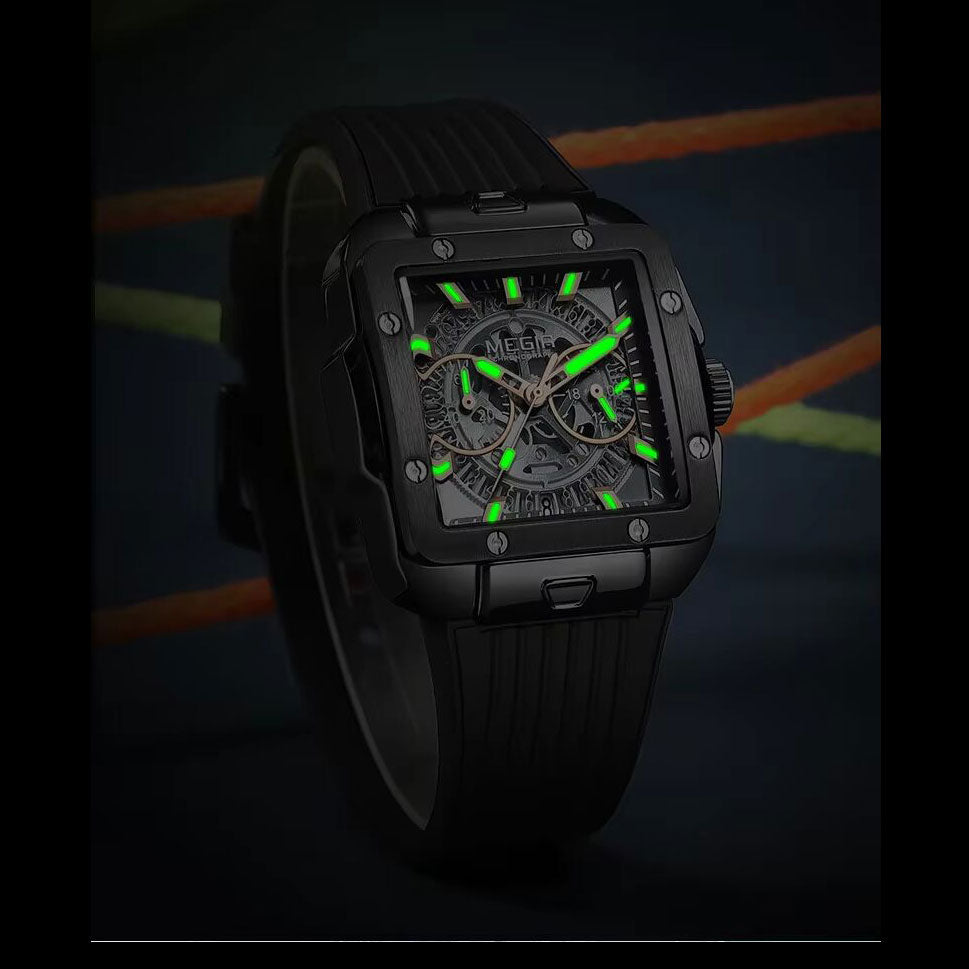 MEGIR 2228 Silicone Strap chronograph watch