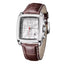 MEGIR 2028W White dial Brown leather chronograph watch