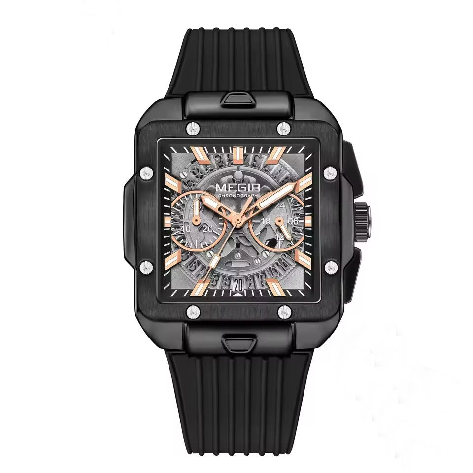 MEGIR 2228 Silicone Strap chronograph watch