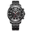 MEGIR  MG2068 Black dial Black chain Chronograph