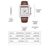 MEGIR 2028W black dial Brown leather chronograph watch (Copy)