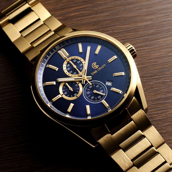 Time Craft TC-1613-BBL Chronograph black background