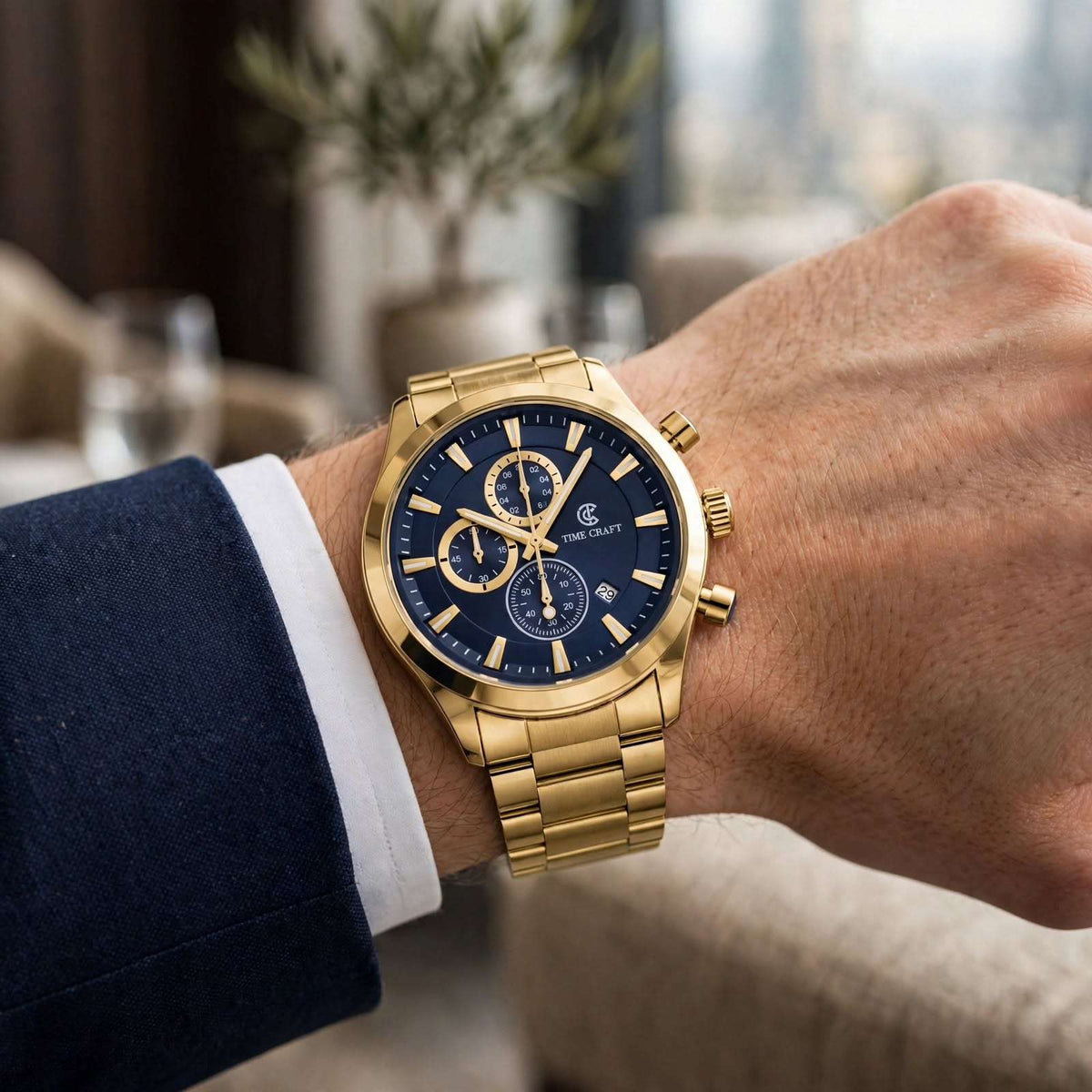 Time Craft TC-1613-BBL Chronograph life-style