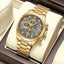 Time Craft TC-1613GGR Chronograph Gray Dial Gold Chain Watch