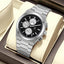 Time Craft PRX TC-1635SBW Chronograph Black Dial silver Chain Watch
