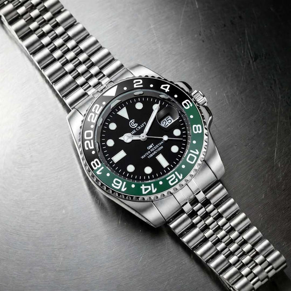 Time Craft GMT Master ii Tc-1637-SG Black Dial Jubilee chain