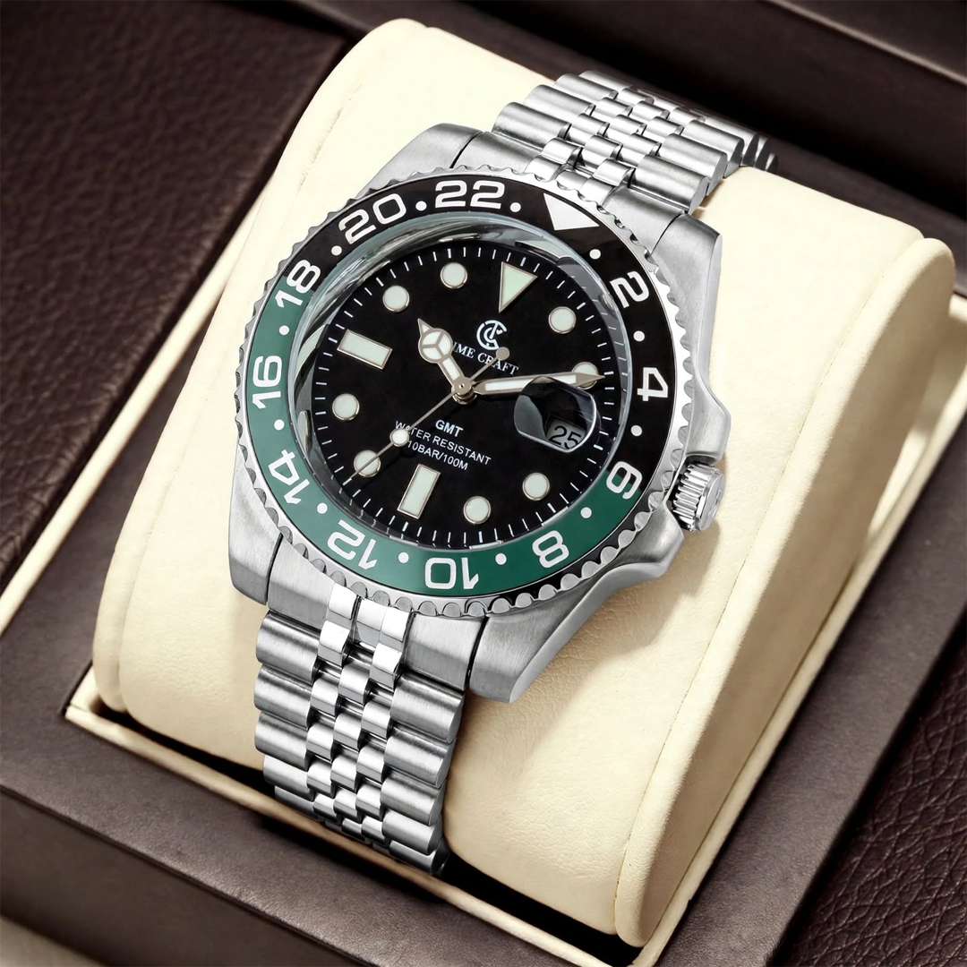 Time Craft GMT Master ii Tc-1637-SG Black Dial Jubilee chain