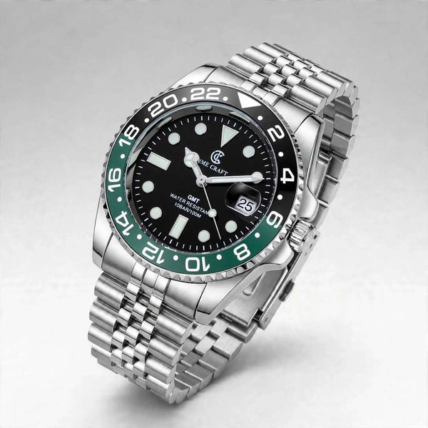 Time Craft GMT Master ii Tc-1637-SG Black Dial Jubilee chain