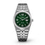 Emerald Land-Dweller ES-4094 Green Dial silver Bracelet Men's Watch