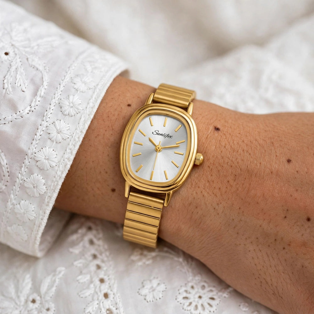 SUNLIFEX Women's Gold Oval Watch for Women
