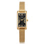 Sunlifex Women's Vintage Square Watch – Gold Mesh Strap