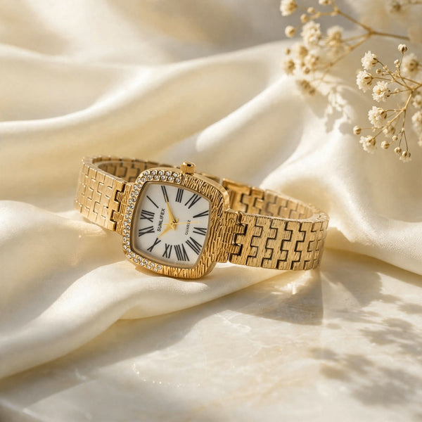 SUNLIFEX Vintage Square Quartz Watch for Women