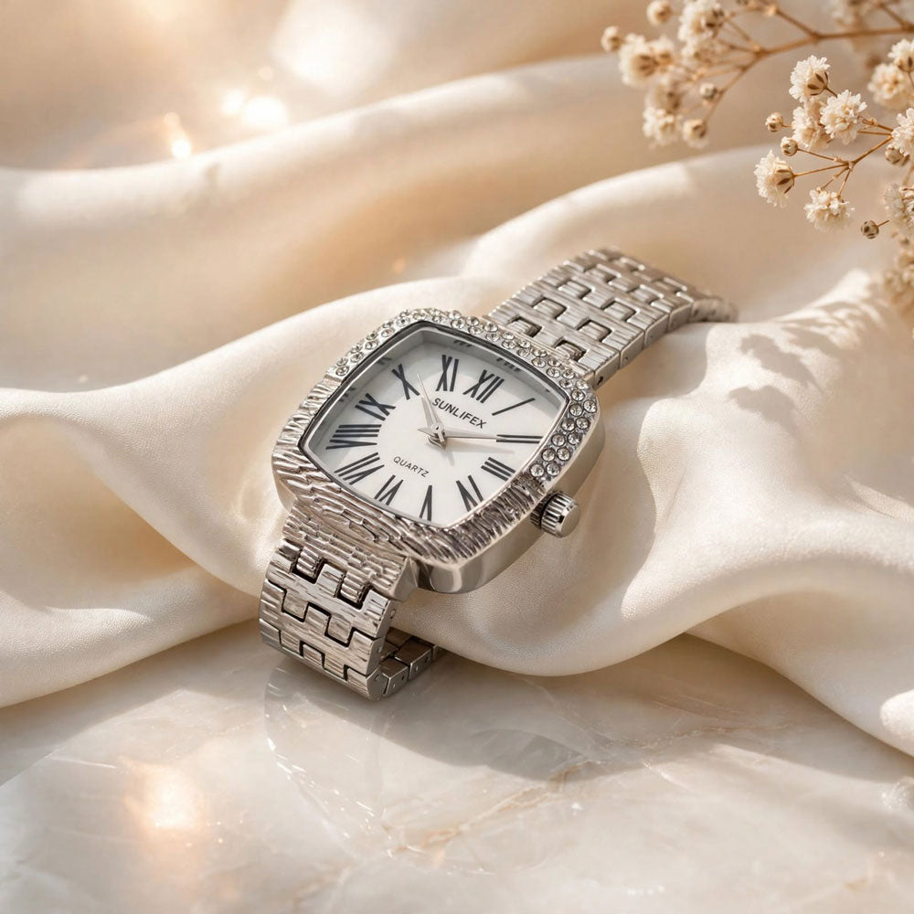 SUNLIFEX Vintage Square Quartz Watch for Women