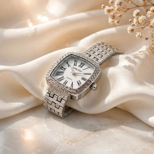 SUNLIFEX Vintage Square Quartz Watch for Women