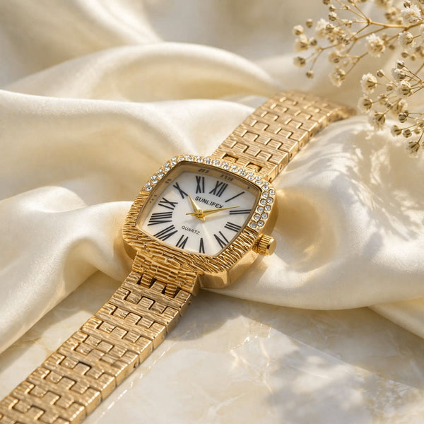 SUNLIFEX Vintage Square Quartz Watch for Women