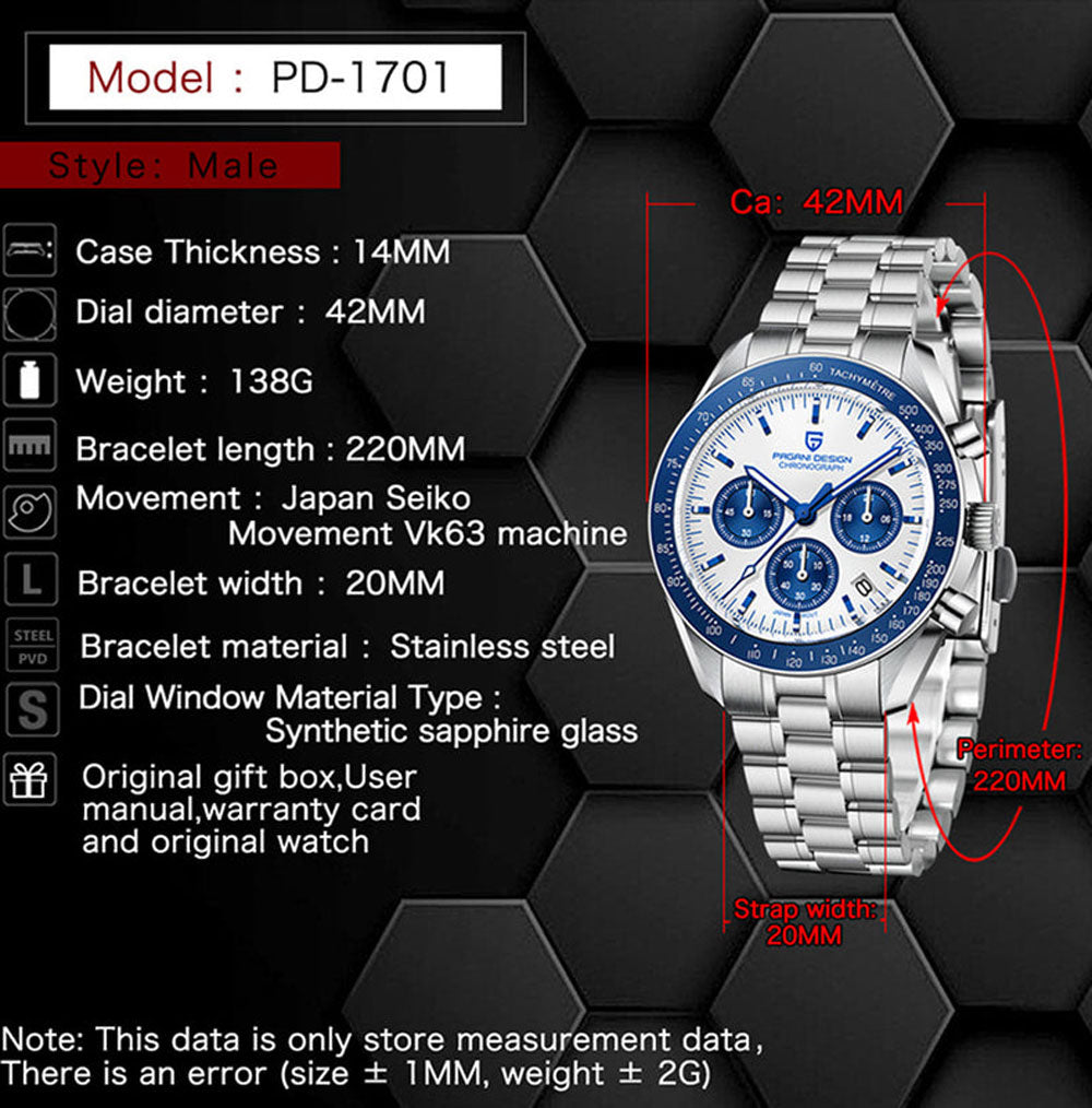 Pagani Design chronograph Men's watch