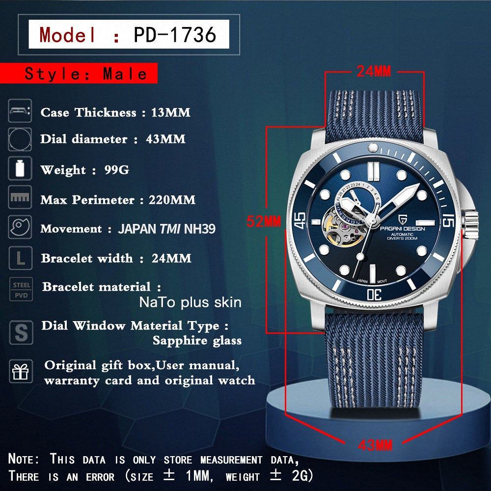 Pagani Design Automatic Mechanical Men's Watch