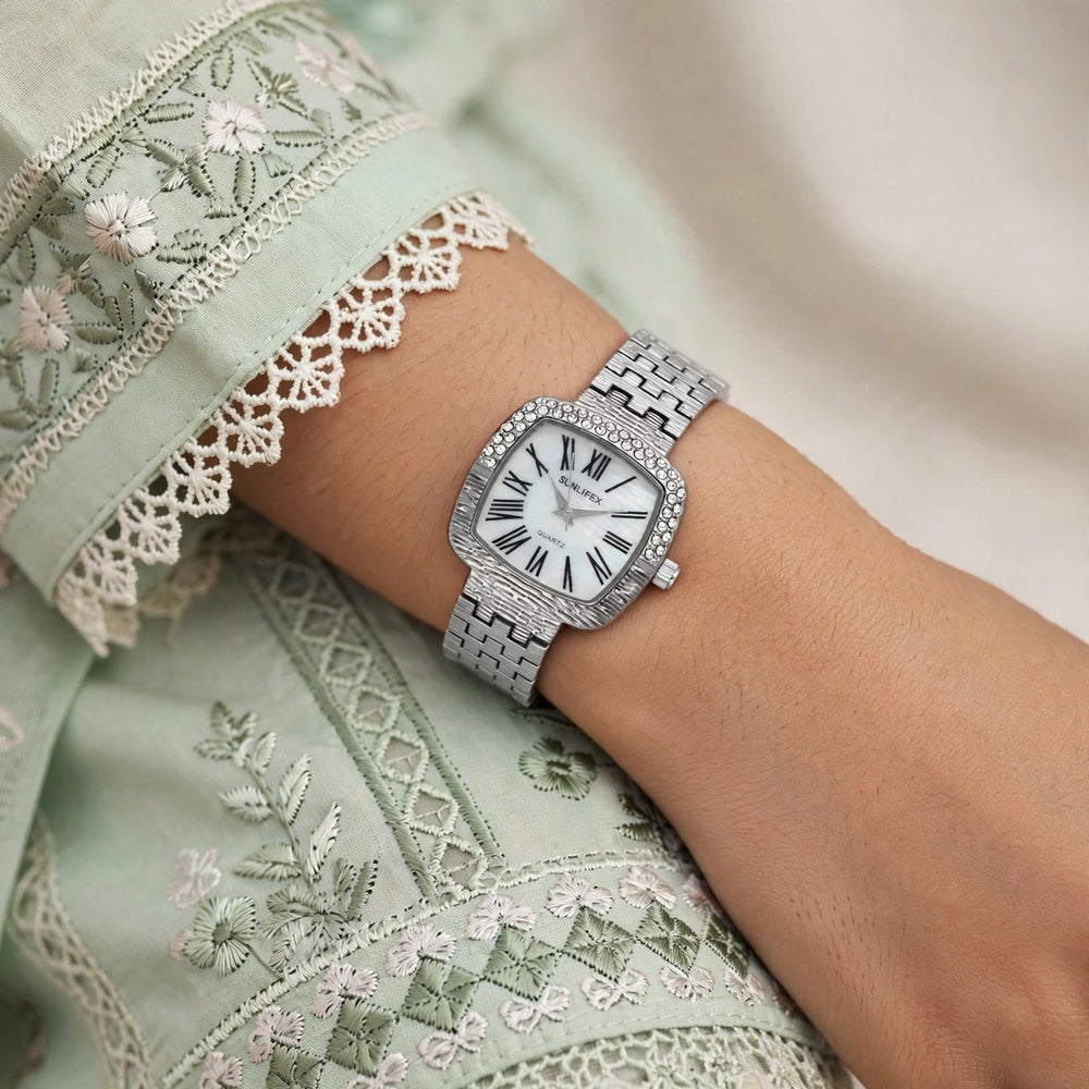 SUNLIFEX Vintage Square Quartz Watch for Women